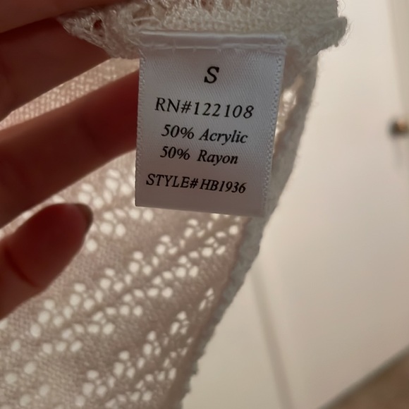 Boho White Blouse - Small - Picture 2 of 3